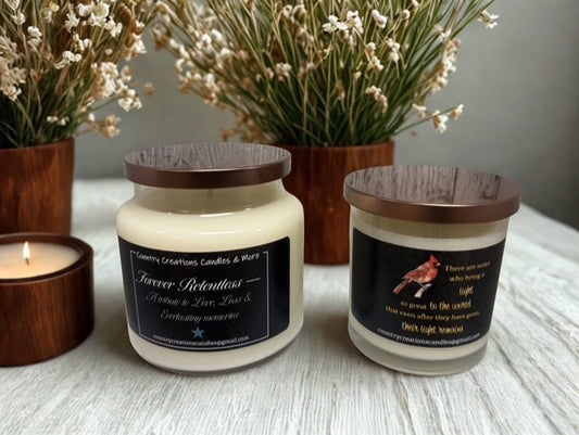Cardinal Memorial Candle/ Forever Relentless Candle