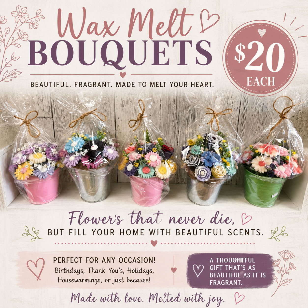 Wax Melt Bouquets