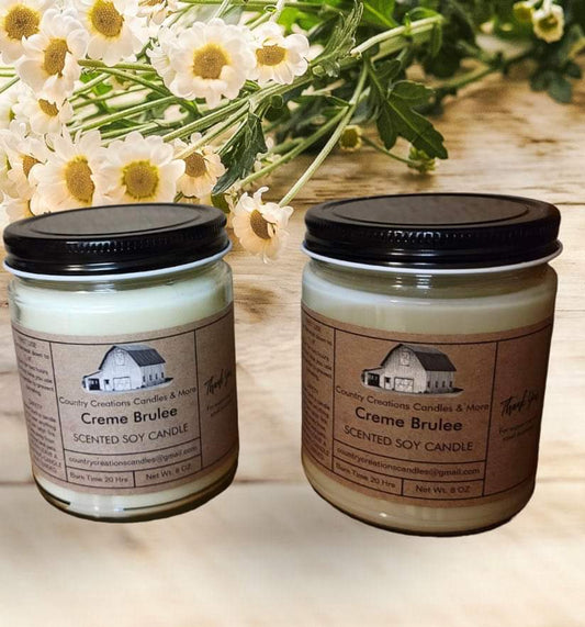 8oz crème brûlée candle