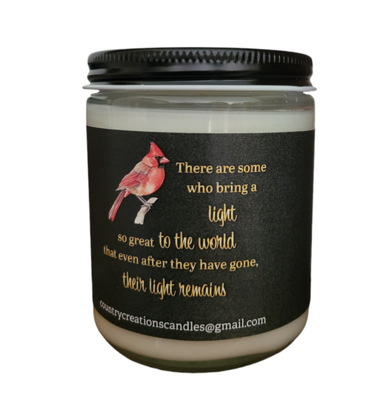 8 oz Cardinal Memorial Candle