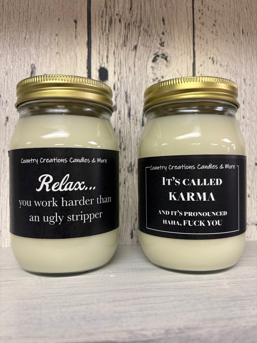 Funny 16 oz candles