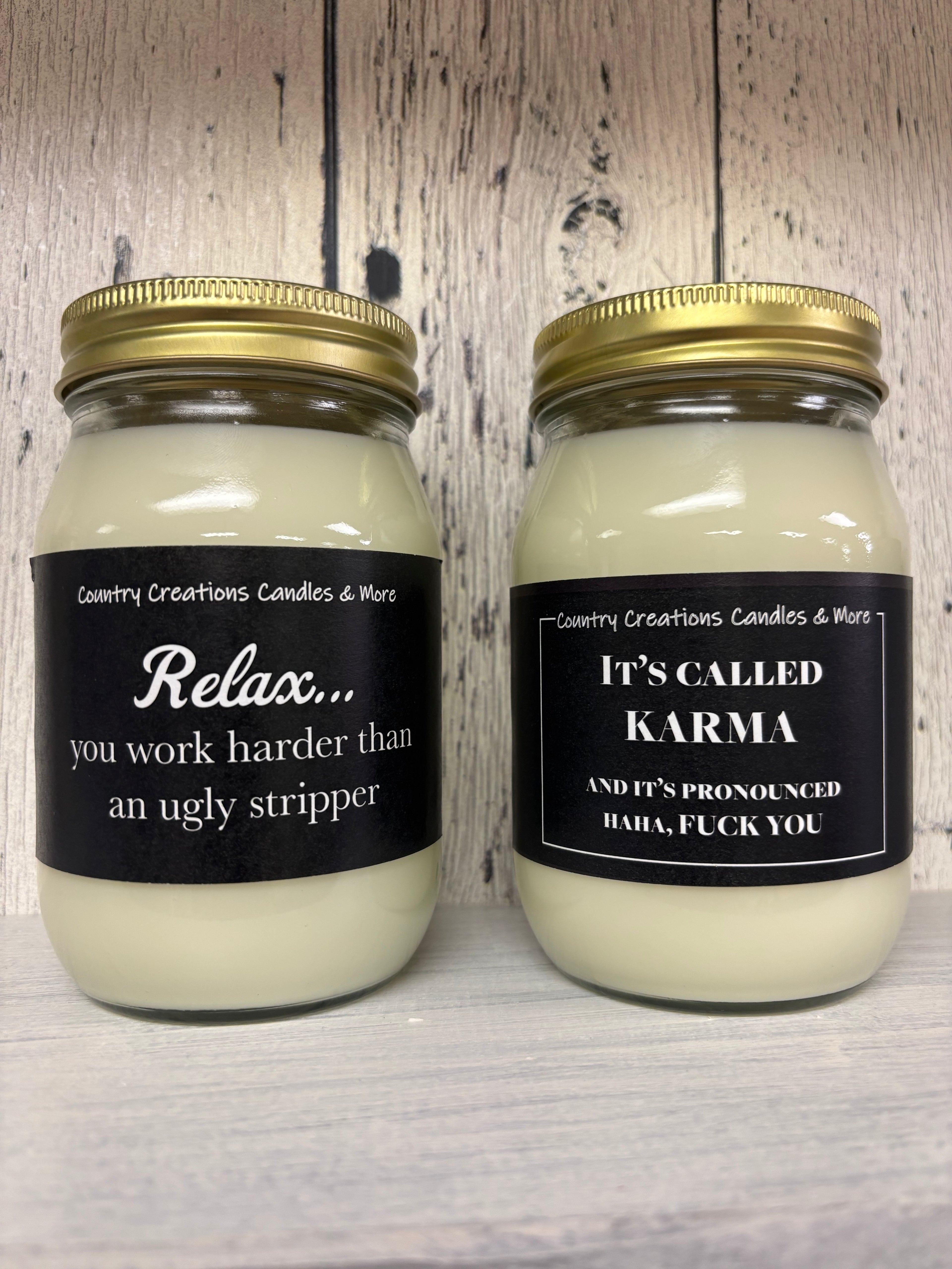Funny 16 oz candles